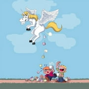 "Pegacorn Marshmallows" Funny Unicorn Cartoon Pooping Candy - Vinyl Sticker