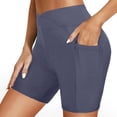 thumbnail image 3 of NAFUU Women's Swim Shorts High Waisted Board Shorts With Pockets Quick Dry Beach Summer Swimming Shorts For Women, 3 of 7