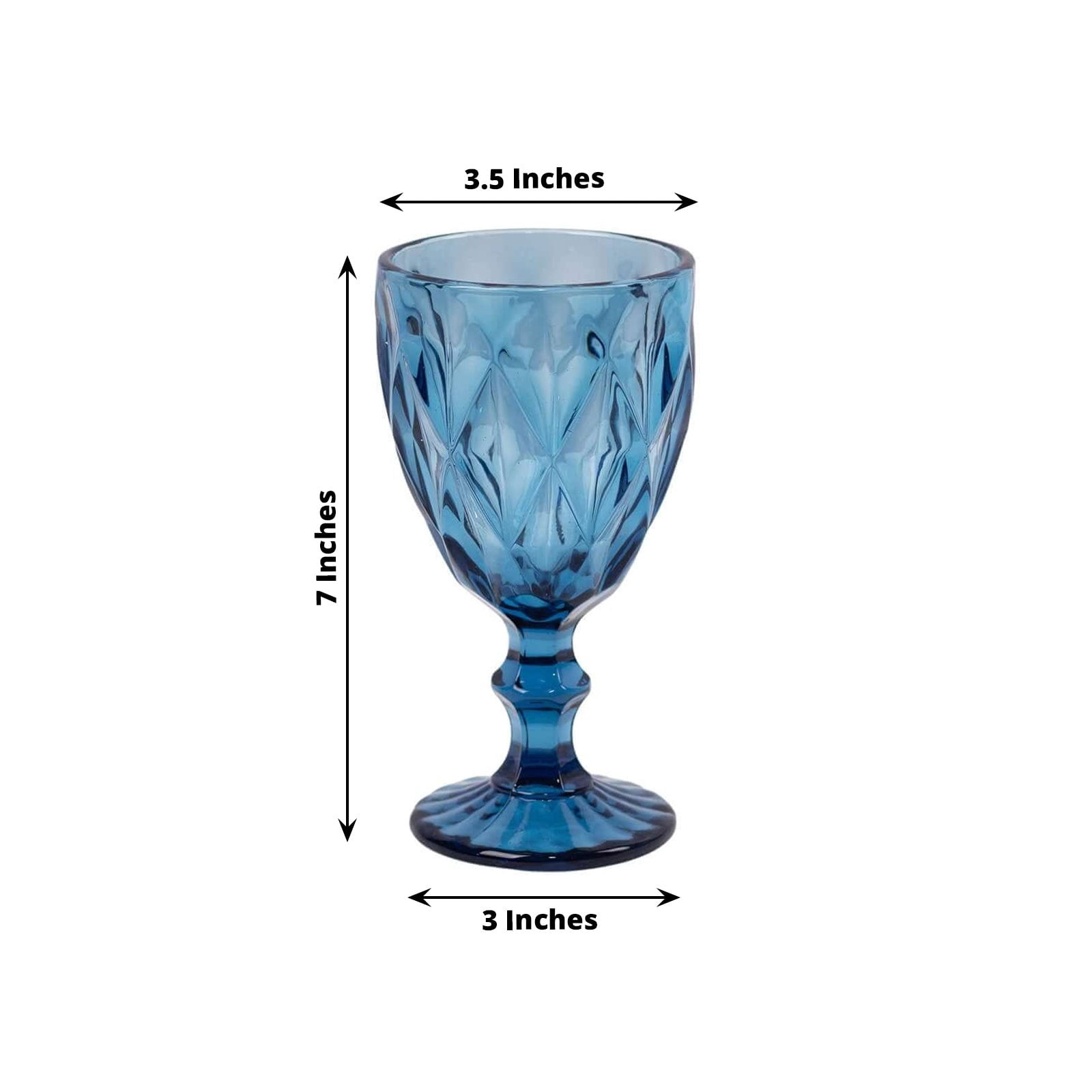 BalsaCircle 6 Ocean Blue 12 oz Crystal Reusable Glass Wine Glasses Goblets Wedding Party Events Decorations Supplies