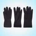 thumbnail image 4 of EeaseMX pares de guantes de goma reutilizables para limpieza del hogar, para teñir el cabello, cocina, impermeables, protectores para lavavajillas y ropa, guantes de látex (negros, tallas S, M, L), 4 of 7