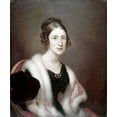 thumbnail image 2 of Peale, James 15x17 Black Ornate Wood Framed with Double Matting Museum Art Print Titled - Mary Brewer, 2 of 4