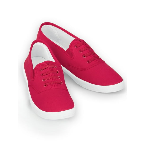 slip on round toe flat canvas sneakers