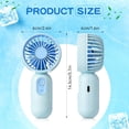 thumbnail image 2 of Pack de 12 Mini Ventiladores de Mano Portátiles Recargables USB, 3 Velocidades, Pequeños Ventiladores Personales para Pestañas, Viajes, Interior y Exterior (Azul), 2 of 6