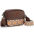 thumbnail image 6 of Wrangler Crossbody Bag for Women Aztec Mini Crossover Purse with Guitar Strap, Coffee, 6 of 8