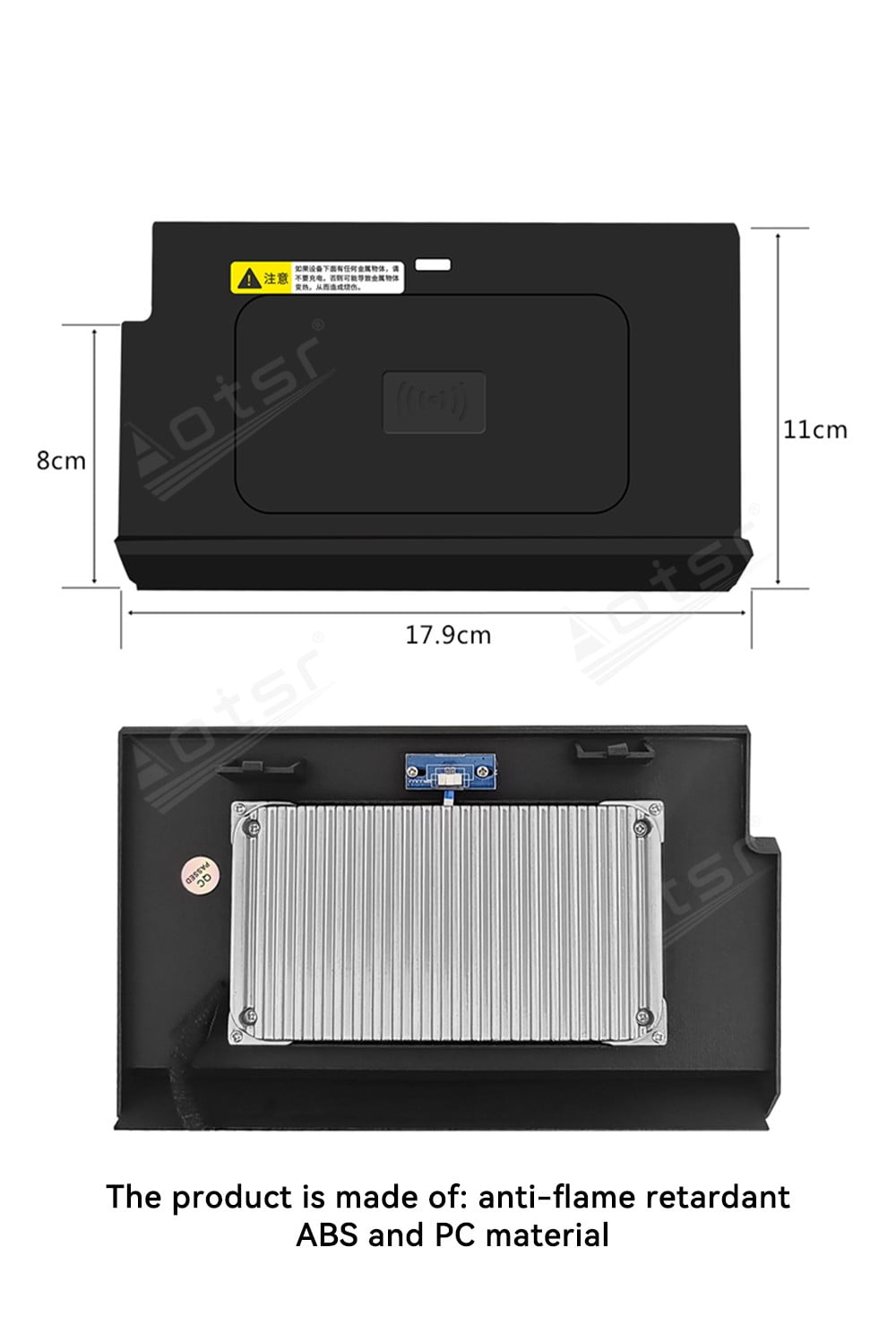 Aotsr AI car Auto wireless charger for 2022 Mercedes-Benz GLE/GLS U.S. Edition Intelligent Infrared Fast Wireless Charging