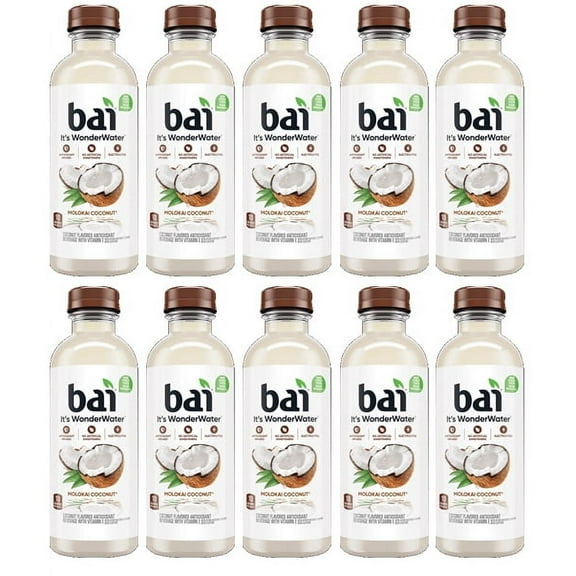 Dana-Market - Bai Molokai Coconut Pack Antioxidant Infused Water Beverage 5 calorie HEALTHY 100% Natural 18-Ounce Bottles (10 Pack)