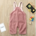thumbnail image 4 of EnJoCho Girls Furry Jumpsuit Pants Toddler Kids Baby Girl Boys Solid Flannel Suspender Pants Overalls Warm Winter Clothes, 4 of 9