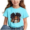 thumbnail image 2 of 2025 New Summer Boys T-Shirts Size 8 Loose Round Neck Short Sleeved Print Girls T Shirt Stretchable T Shirts for Girls, 2 of 7