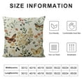thumbnail image 5 of Nawypu Orange Autumn Butterflies Flowers Floral Pillow Covers,Flower Throw Pillow Covers Outdoor Decorative Pillow Covers for Couch Bed Sofa Cushion Floral Pillowcases, 5 of 5