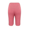 thumbnail image 4 of Blmnix Chino Women Shorts Yoga Shorts Cotton Shorts Short Elastic High Pink Womens Shorts Casual,XXL, 4 of 8