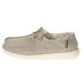 thumbnail image 2 of Hey Dude Girl's Wendy Youth Linen Beige Size 3  Girls Shoes  Girls Lace Up Loafers  Comfortable & Light-Weight, 2 of 5