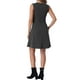 thumbnail image 3 of INSPIRE CHIC Vestido sin mangas de corte ajustado y acampanado de cuadros houndstooth por encima de la rodilla L Negro Gris, 3 of 6