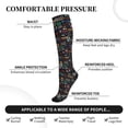 thumbnail image 3 of Lsque Basketball Pattern Sport Compression Socks for Men & Women 15-20 mmHg Knee High Nurse Pregnant Running Medical and Travel Athletic, 3 of 6