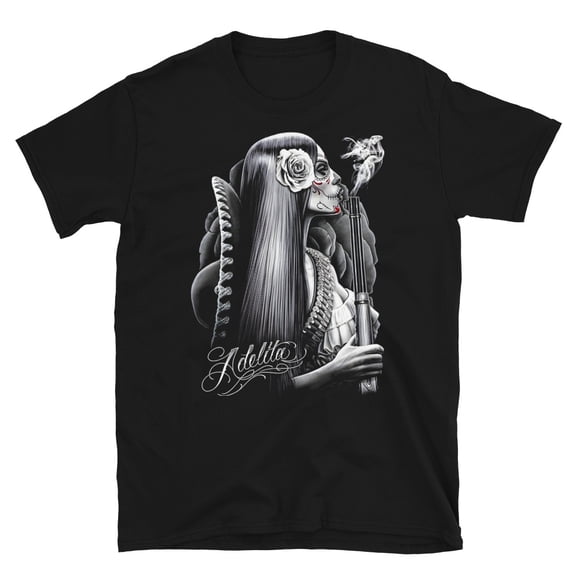 VINTAGE LOWRIDER ART CHOLO CHOLA LATIN ART Short-Sleeve Unisex T-Shirt (S)