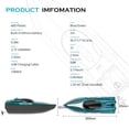 thumbnail image 2 of 2.4GHz Remote Control Boat with LED Light Electric Racing Boat Outdoor Pool Lake Boat with Night Light Water Sensor Switch Low Battery Reminder Suitable for Kids and Adults Gift, 2 of 8