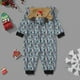 thumbnail image 4 of Pijamas a juego para toda la familia, con cremallera, estampado de muñeco de nieve, disfraz de cosplay, clásico, otoño e invierno, con capucha y cremallera para niños adultos, azul cielo, 12 a 18, 4 of 5