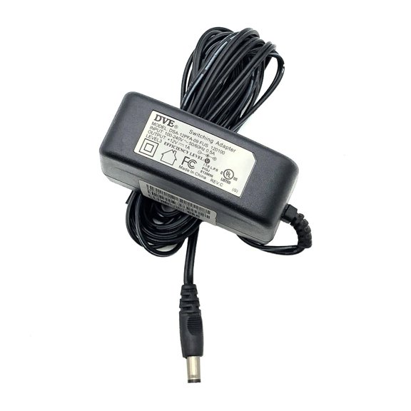 Pre-Owned Genuine DVE Switching AC Wall Power Adapter 12V 1A DSA-12PFA-09 FUS 120100
