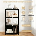 thumbnail image 5 of Giantex Bathroom Floor Cabinet, Modern Storage Cabinet, Storage Organizer, Black, 5 of 9
