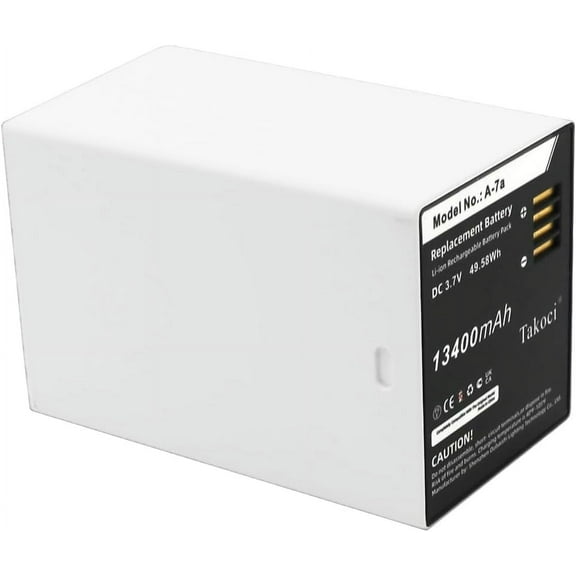 Replacement Battery for Arlo  Arlo Pro 4XL, FB1001, Go 2, Pro 3, Pro 4, Pro 4 XL HDR, Pro 5 S, Ultra 2, VMA5400, VMA5410, VMA5410-10000S, VMC5040, VML2030 3.7V/13400mA