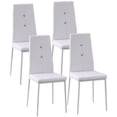 thumbnail image 1 of HOMCOM Dining Chairs Set of 4, Faux Leather Side Chairs with High Back, 1 of 10