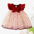 thumbnail image 2 of CAICJ98 Baby Girl Dresses Ruffle Sleeve Tutu Dress for Toddler Girls Butterfly Tulle Dress Flower Girl Party Birthday Princess Dresses Red,3-6 Months, 2 of 7