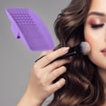 thumbnail image 2 of Unique Bargains 1 Pc Square Makeup Sponge Brush Cleaner Purple, 2 of 5
