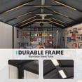 thumbnail image 2 of DNYKER 10 x 12 FT Resin Outdoor Storage Shed, All-Weather Plastic Garden Shed with Floor, Lockable Doors & Windows, Plastic Tool Shed for Poolside, Backyard, Patio, 2 of 8