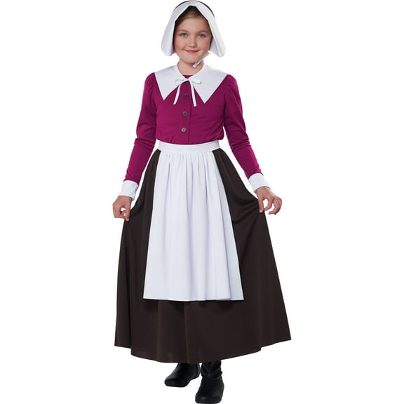 California Costumes Mayflower Pilgrim Girl Child Costume | Medium Female