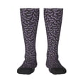 thumbnail image 2 of Picia Women Crew Soft Moisture-wicking Socks Bat Purple Pattern Design Cotton Socks, One Size fit All, 2 of 9