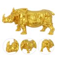 thumbnail image 2 of Decoraciones de la mesa de la oficina del ornamento del rinoceronte del animal del rinoceronte en miniatura, 2 of 6