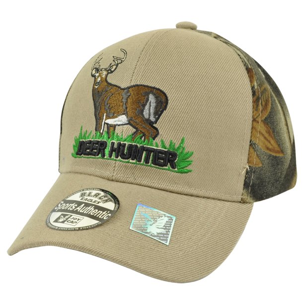 Deer Hunter Hunting Hunt Camouflage Camo Two Tone Buck Hat Cap Outdoors