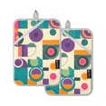 thumbnail image 7 of Yayeee Pot Holders Kitchen Heat Resistant with Pocket 7"x9.8" Cotton Oven Cooking Hot Pads, Purple Geometric, 7 of 7