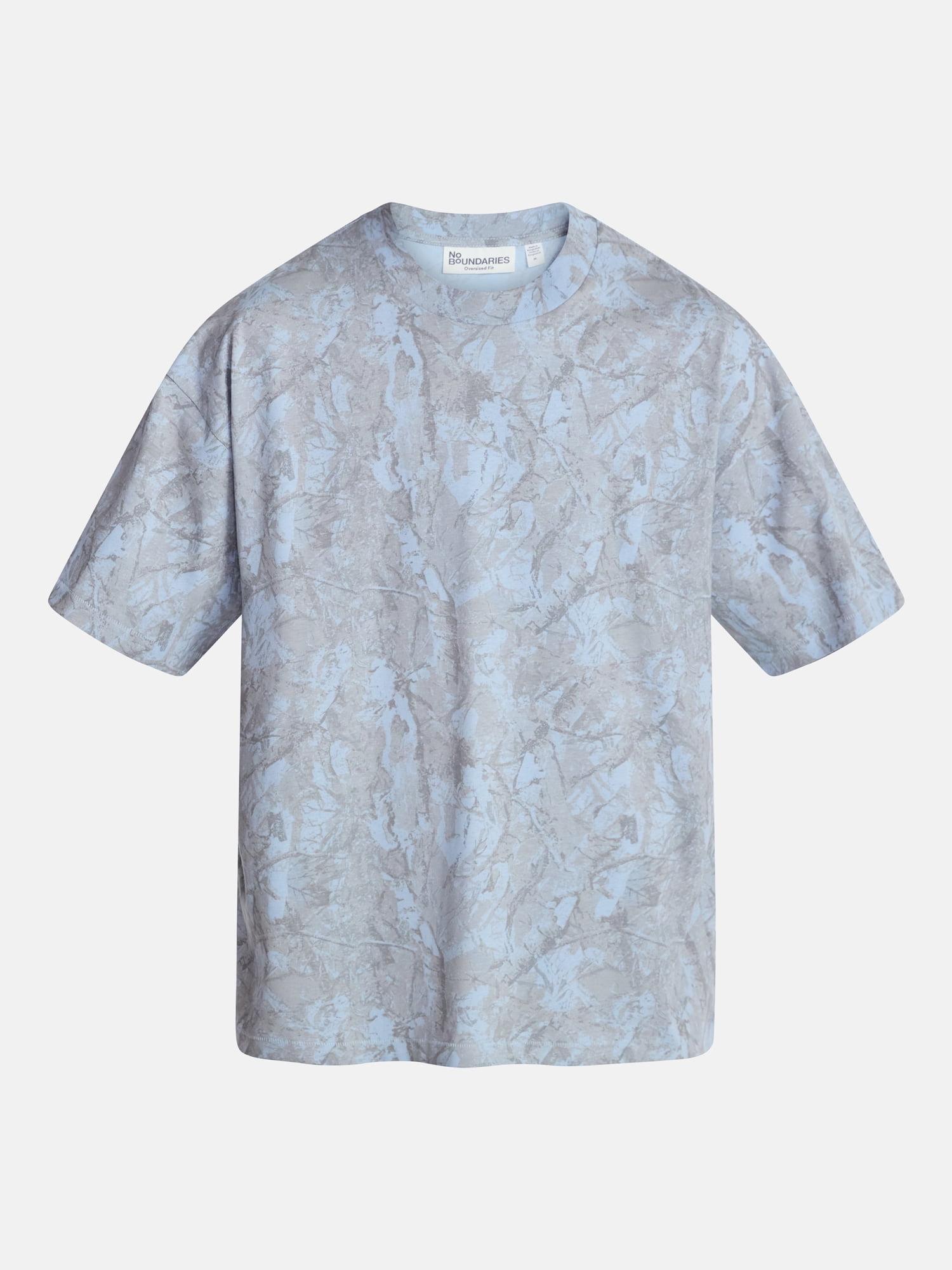 No Boundaries Men's Oversized Boxy Tee with Short Sleeves, XS-4XLT