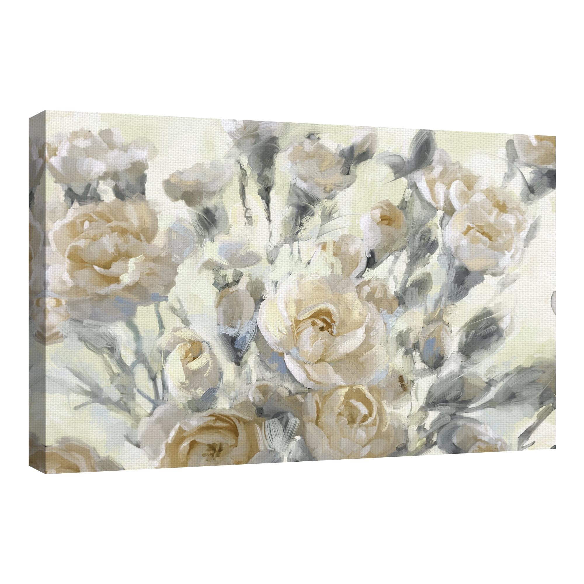 Masterpiece Art Gallery Rose Garden Golds By Studio Arts Canvas Art Print 24" x 36"