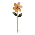 thumbnail image 2 of Decoración de jardín exterior de hierro con inserción de flores y pétalos giratorios, metal resistente a la intemperie, incluye estacas para suelo para paisajismo en patio, jardín y balcón., 2 of 6