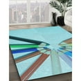thumbnail image 3 of Ahgly Company Machine Washable Indoor Rectangle Transitional Deep-Sea Green Area Rugs, 8' x 12', 3 of 7