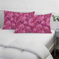 thumbnail image 3 of Pink Cherry Blossom Pillow Covers, Linen Long Throw Pillow Case, Spring Flowers Modern Abstract Art Holiday Pillow Protector Decorative Cushion Cover for Living Room/Bedroom 12" x 20", 3 of 8