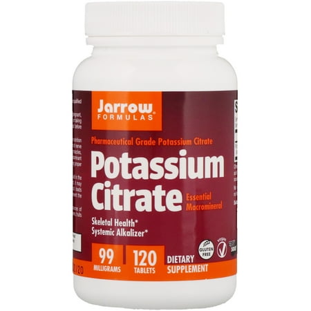 Jarrow Formulas Potassium Citrate, Supports Bone and Joint Health, 99 mg, 120 Tablets