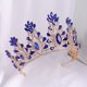 thumbnail image 2 of Granjero Gordo Tocado de novia, corona, joyas para el cabello con diamantes de imitación de cristal, ropa de celebración de bodas, decoración de fiesta (azul), 2 of 4