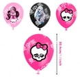 thumbnail image 1 of Lindo juego de globos de Monster High para decoración de cumpleaños, pancarta desechable para decoración de tartas, bandera colgante, 1 of 5
