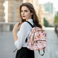thumbnail image 6 of FORMRS Mini Backpack Purse for Women Quilted Travel Daypack Casual Shoulder Bag, Pink Halloween Ghosts, 6 of 7