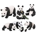 thumbnail image 1 of Juego de figuras de panda realistas para madre y bebé, 7 piezas de PVC para niños, 1 of 3