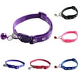 thumbnail image 3 of Walbest Dog Cat Nylon Paw Print Collar Adjustable (7.48" - 12.60") Pet Collar with Bell for Puppy Kitten, 3 of 7