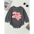 thumbnail image 2 of Bagilaanoe Newborn Baby Girl Oversized Romper Sweatshirt Long Sleeve Bodysuits Letter Print Pullover 3M 6M 12M 18M Infant Casual Tee Tops, 2 of 8