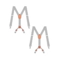 thumbnail image 1 of Buyless Fashion Lot de 2 Bretelles Ajustables pour Enfants - Sangles Élastiques de 26 Pouces 1 Pouces - Dos en Cuir en Forme de Y - 5151-2, 1 of 7
