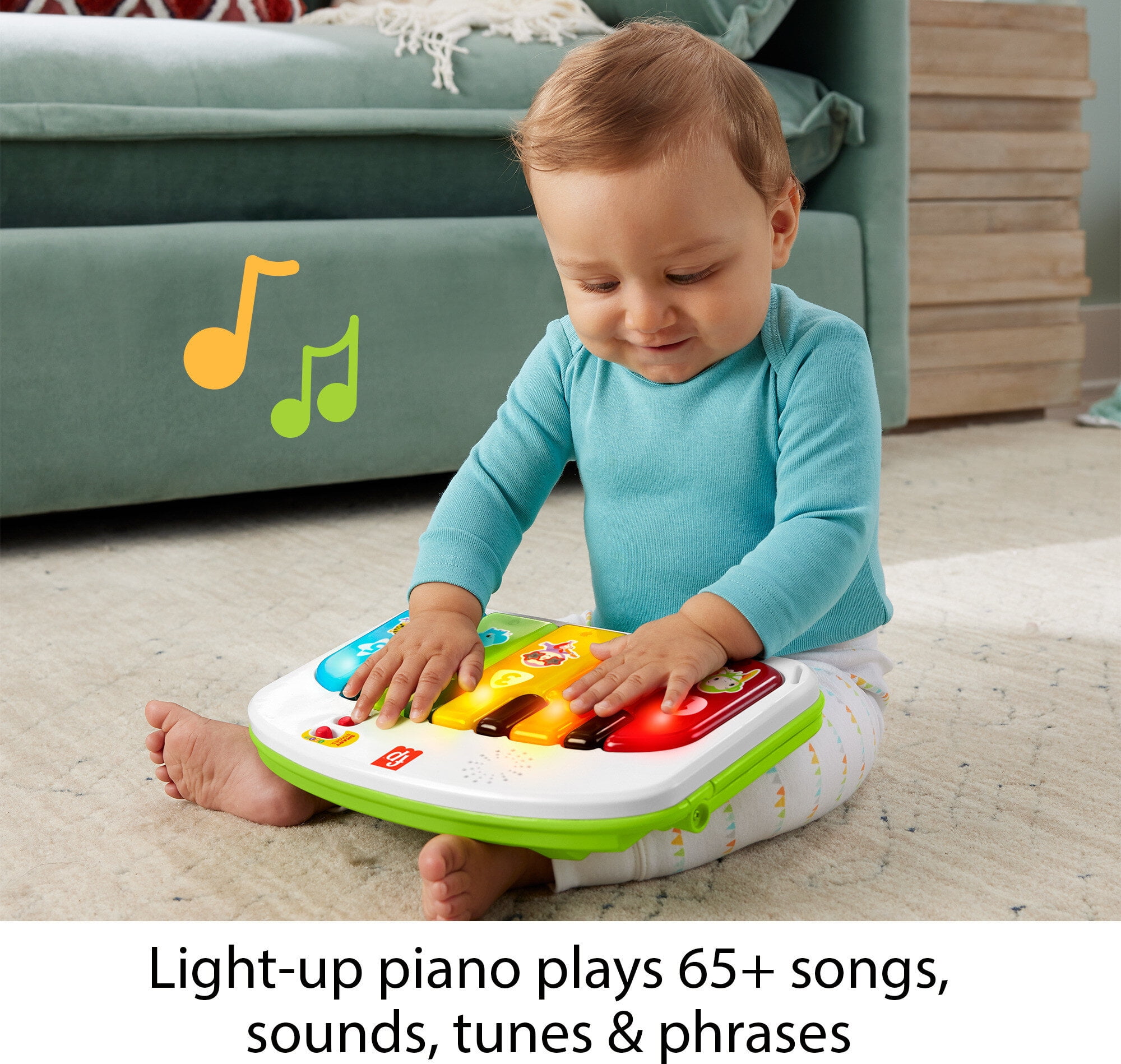 Fisher-Price Kick & Play Deluxe Sit-Me-Up Seat Portable Chair & Learning Toy for Baby & Toddler