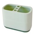 thumbnail image 1 of Pen Holder Large Capacity 2 Compartments Cute Cartoon Pattern Sturdy Pencil Organizer Cup for Office Students Home Light Green, 1 of 4