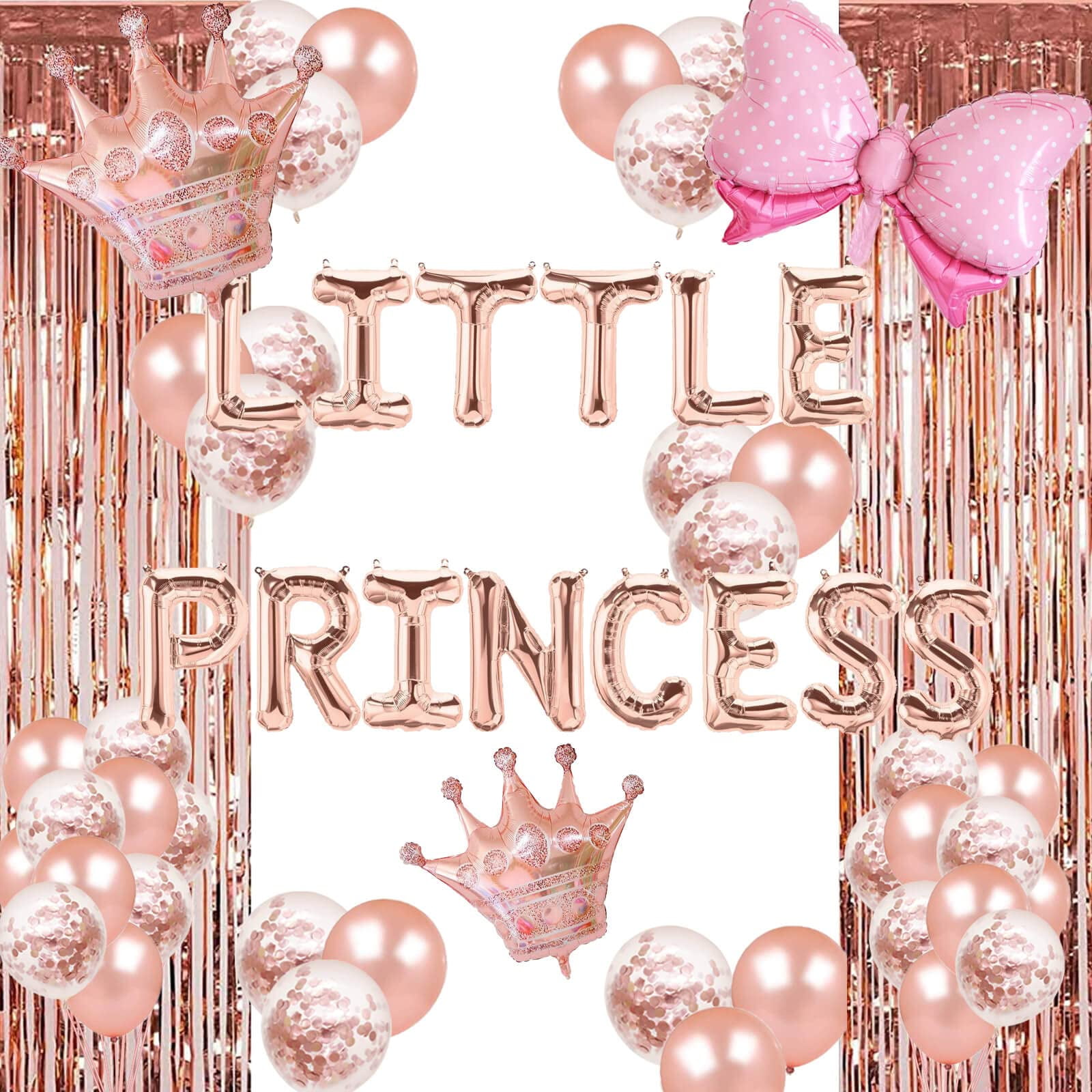 Little Princess Balloons Rose Gold Little Princess Party Banner