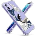 thumbnail image 1 of Tokyo Wave Clear Case for iPhone 12 Mini,Aesthetic Art Design Case for Men Women,Unique Soft Transparent TPU Bumper Case Cover, 1 of 5