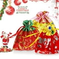 thumbnail image 4 of 5 Pcs Christmas Gift Bag Cloth Candy Bags for Christmas Party Cookie Candy Bag Goodie Giveaways Santa Print, 4 of 8